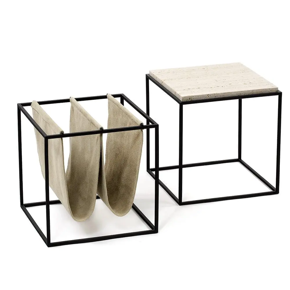 The_Invisible_Collection_Etel_Domino_Side_Table_and_Domino_Magazine_Holder