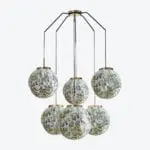 Ceiling Lamp King Sun Murano x6 Green And Blue