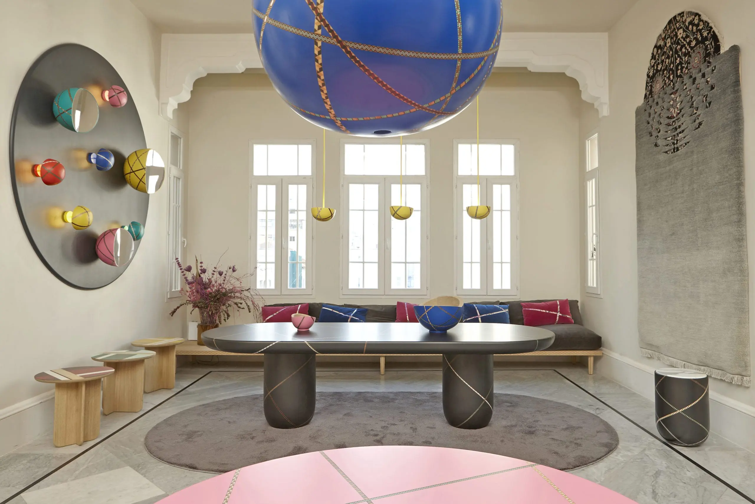 Marquetry Mania Dining Table by Nada Debs