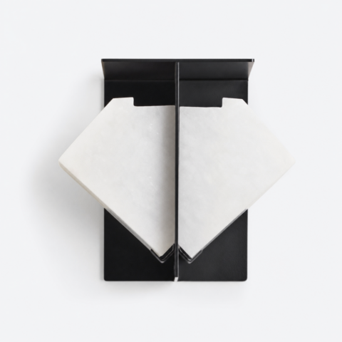 Double Sided Wall Lamp - Large - DMA 120B, Alabaster With Mixed Veins