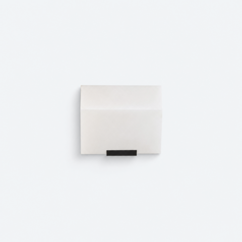 Simple Sloping Block Wall Lamp - Small - SBA 108, International | European Use, White Alabaster With White Veins