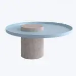 Table Salute S Travertin & Bleu