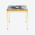 The Black & White Rays Bedside Table