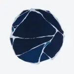 Ceramic Rug Round Navy