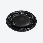 Plat Oval Fleurs & Feuilles