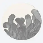 Anemone Round Grey Rug