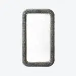 Rocaille Mirror Black Lava Stone