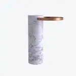 Salute Table L White & Copper