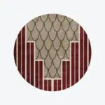 Ecaille Rug Red Bordeaux