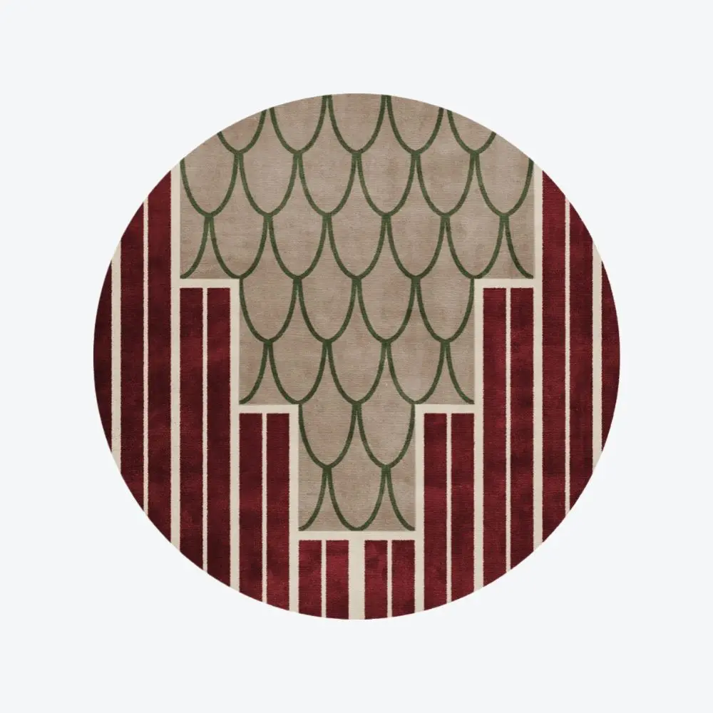 Ecaille Rug Red Bordeaux