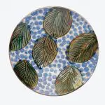 Green Leaves Blue Dinner Plate