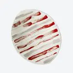 Coral & Grey Ceramic Serving Plate