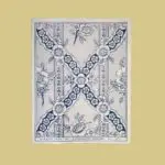 Domino Paper sheet ‘Guirlandes de fleurs’ Blue