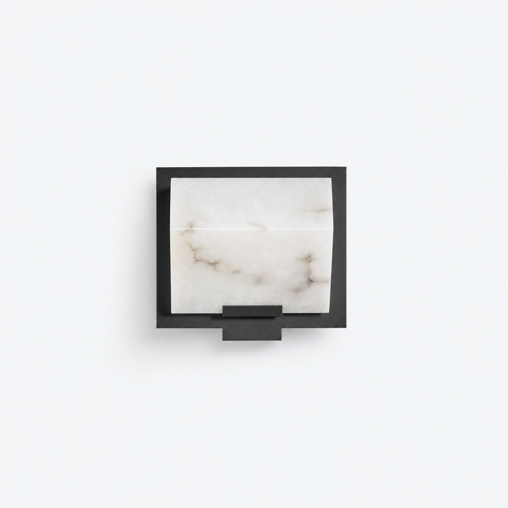 Simple Sloping Block Wall Lamp With Metal Frame