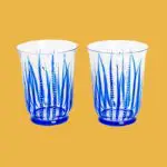 Set of 2 Candle Holders Blue