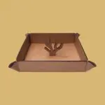 Leather Tray Coral Reef Caffelatte