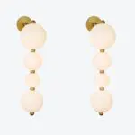 Pair of Tiered Boucle d’Oreille Sconces