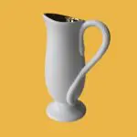 White Porcelain Jug with Gold