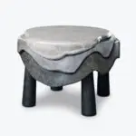 Lagoon Bronze Side Table Ice