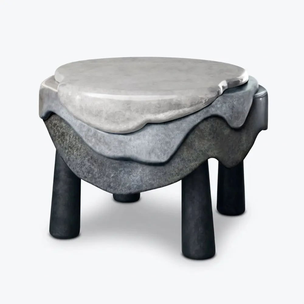 Lagoon Bronze Side Table Ice