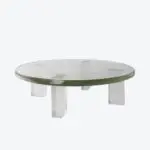 Seeded Cast Glass Coffee Table