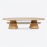 Pietra Oval Table Travertine