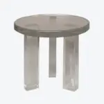 Table D’Appoint En Verre Moulé Semé