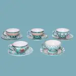 Set de 5 tasses avec 5 soucoupes