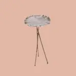 Table d’Appoint Fiore Bronze Plaqué Nickel