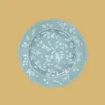 Set of 4 Ginori Floral dinner plates Sage