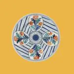 Set de 4 assiettes à dîner Maya
