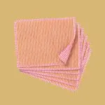 Lot de 6 Sets de Table Rayés Orange & Rose