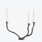 Alga Candle Holder Triple Black Patina
