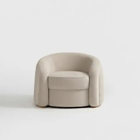 Fauteuil Avenue du Bois - Dedar, Adorabile Alpaca - Sabbia