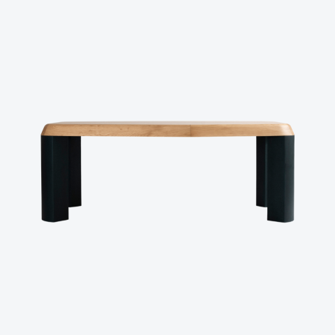Otero Dining Table - F06 - Natural Oak, Louro Faia Wood - Green