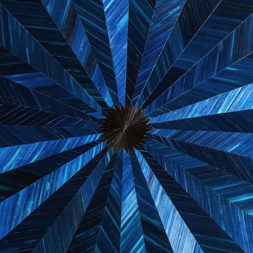 Dark Blue Marquetry