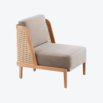 Fauteuil Lounge Throne Rotin
