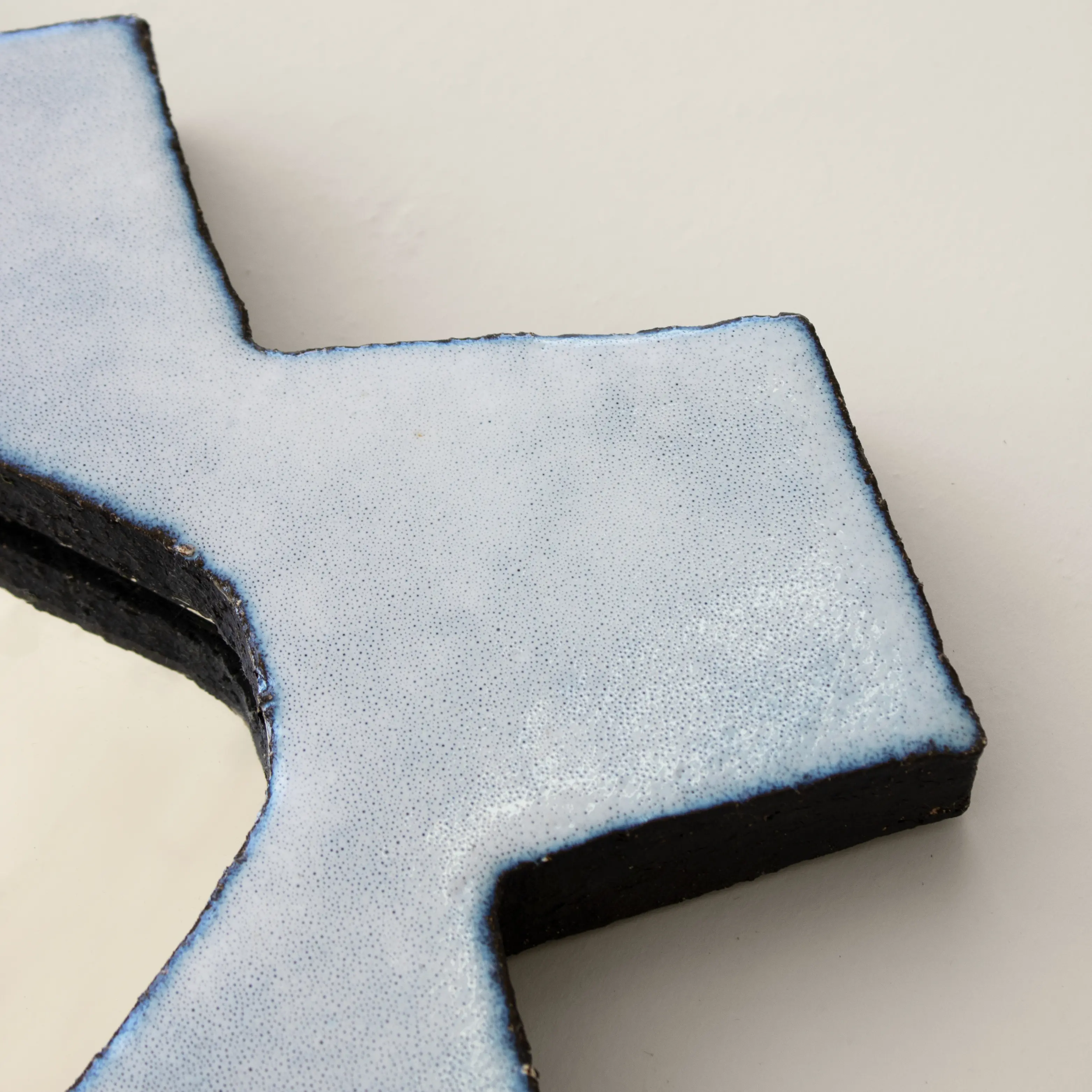 Dark Brown Stoneware Glazed - Blue