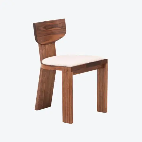 Vega B Dining Chair - White Oiled Walnut, Kvadrat, Ecriture - 0200
