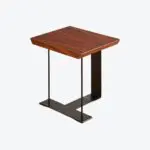 Wood And Metal Side Table