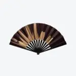 Plum Golden Sun Hand-fan