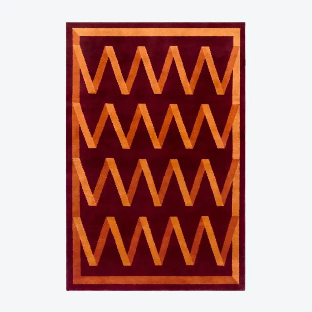Folding Ribbon Burgundy Rug