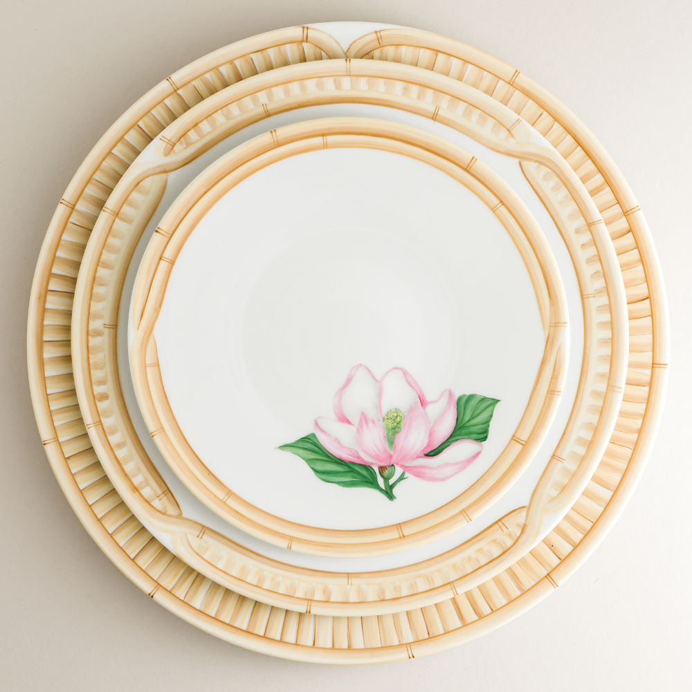 InvisibleCollection_Laclaux_Dessert_Plate_Rotin_et_Fleurs