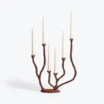 Alga Candle Holder Multi Red Patina