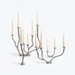 Alga Candle Holder Set White Bronze
