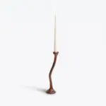 Alga Candle Holder Single Red Patina