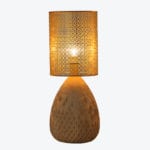 Carved Table Lamp Natural
