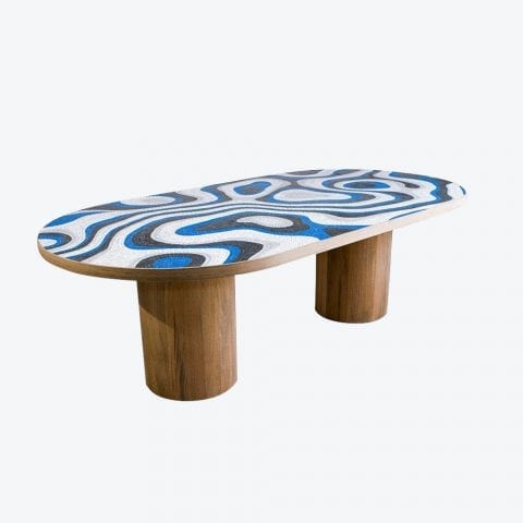 Racetrack Mosaic Dining Table