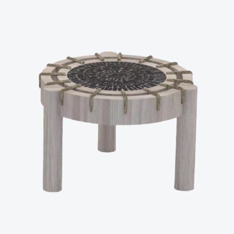 Piatro Mosaic Side Table with Rope