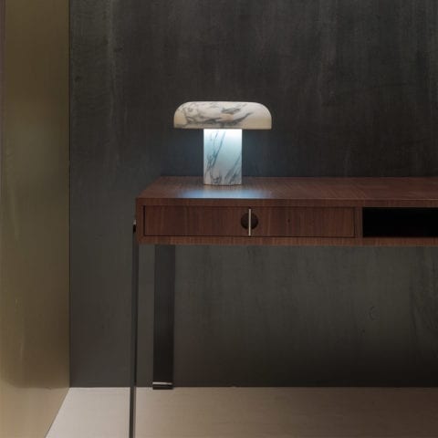 The Invisible Collection Lio Console David Haymann Walnut Noyer Oak Chêne Marie Table Lamp